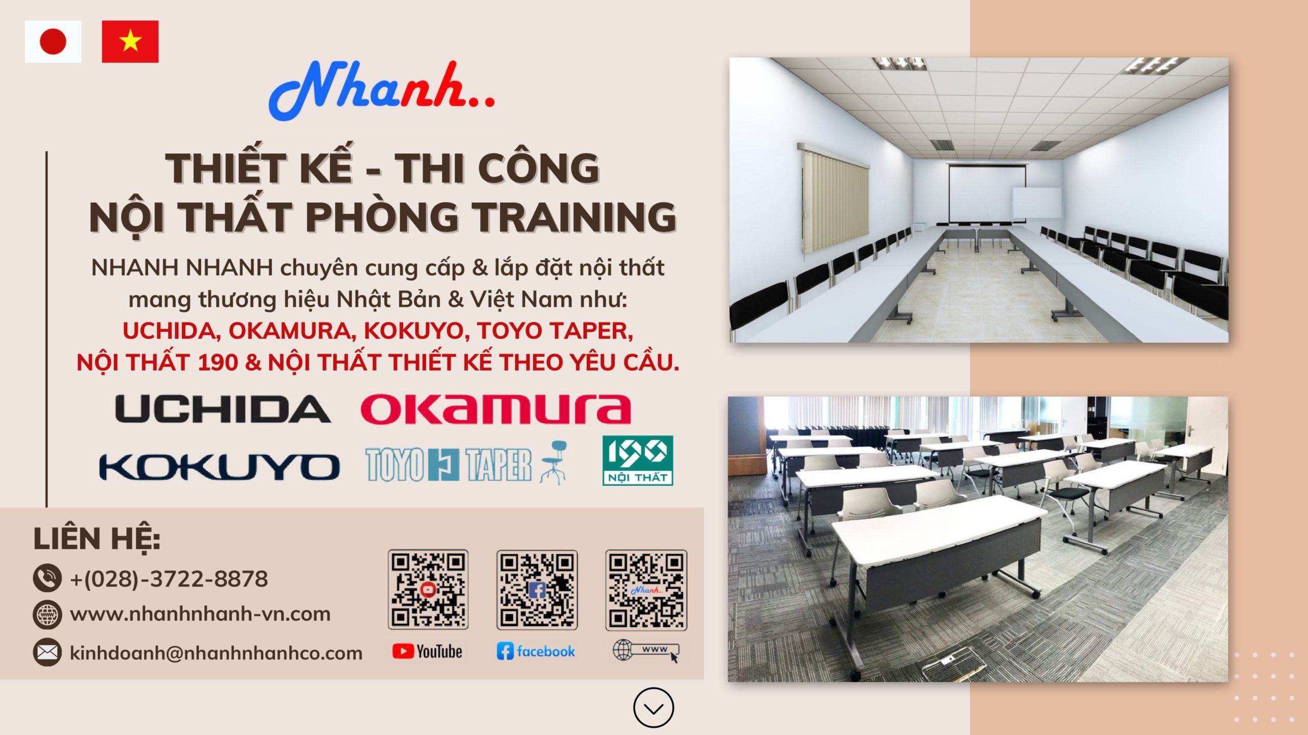 DỊCH VỤ THIẾT KẾ THI CÔNG NỘI THẤT PHÒNG TRAINING